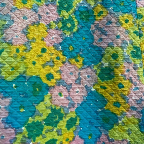 Vintage RAPPI colorful pastel colors floral Sleeveless Sheath Dress 34” bust - Picture 4 of 8